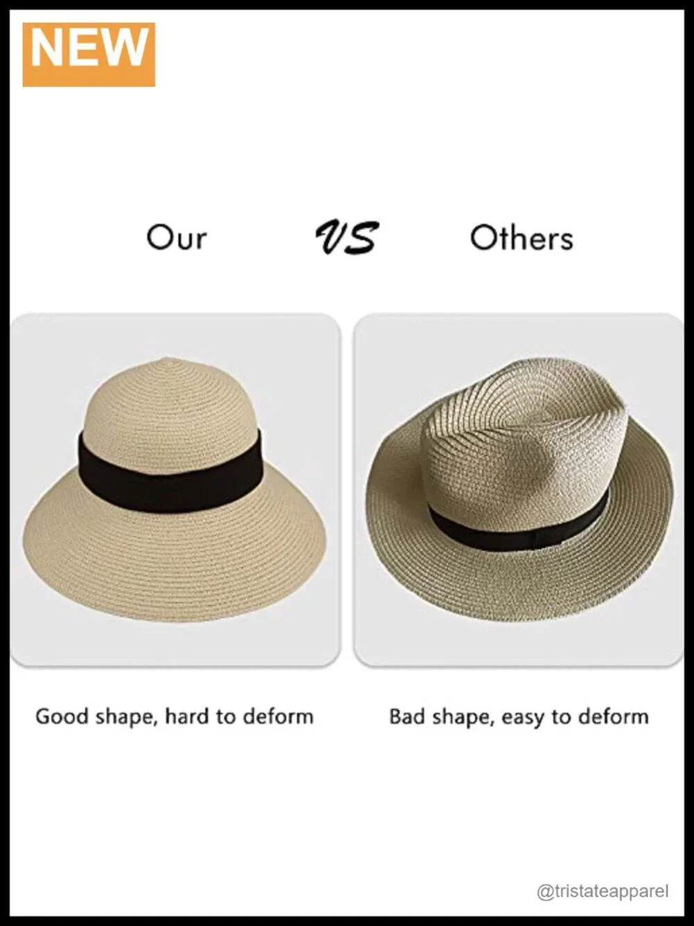 Women's Straw Sun Hat Wide Brim Foldable Panama Roll up Cap UPF50+